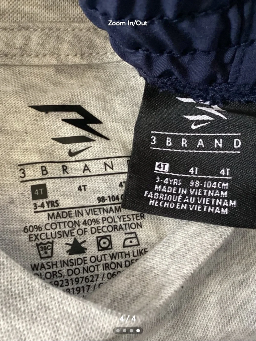 Nike 3BRAND toddler boy Shorts set size 4T(NWT) ~PRICE FIRM, NO OFFERS~ - Picture 4 of 4